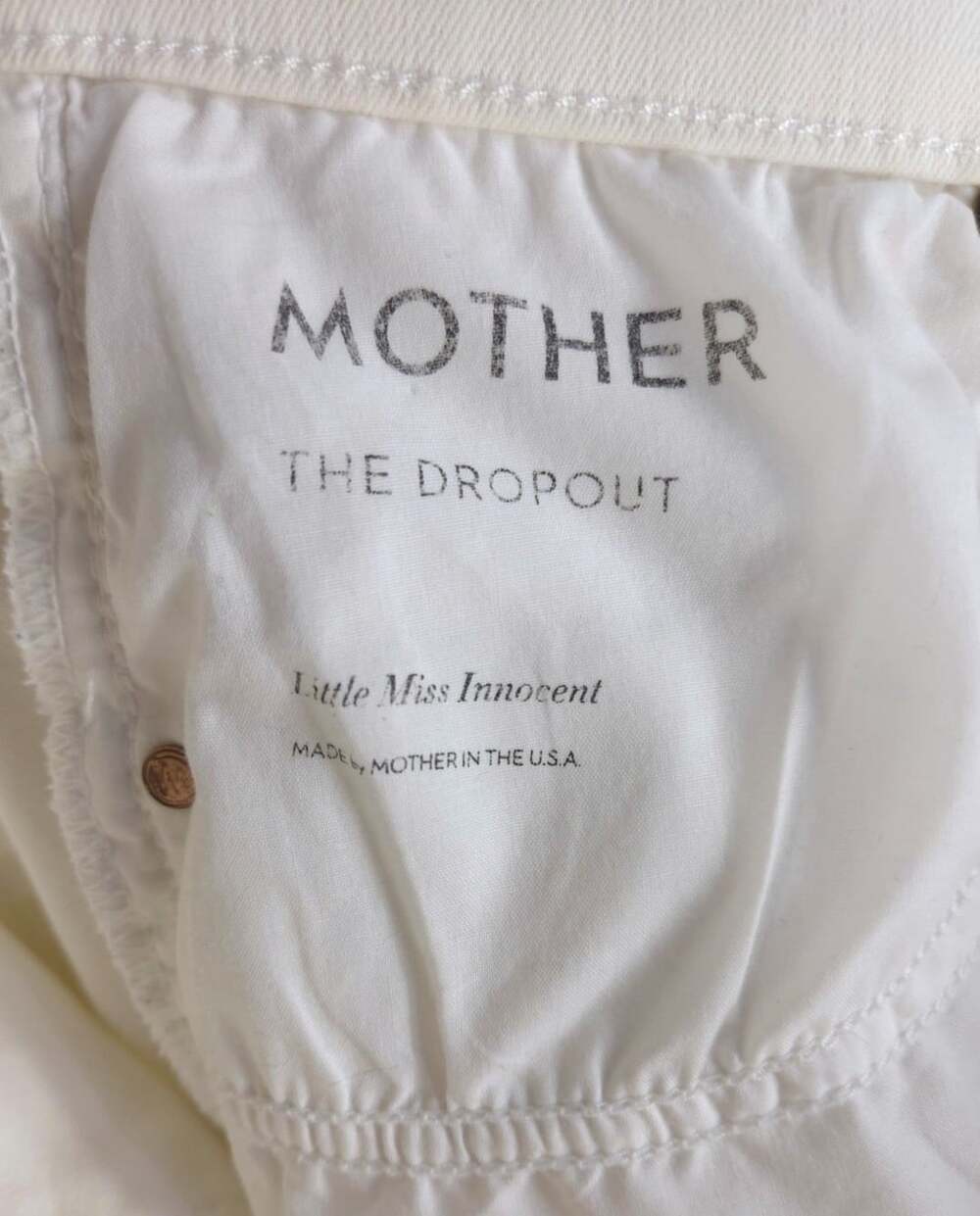 Mother The Dropout Jeans US 26 EU 36 Womens White Little Miss Innocent $198 - Picture 8 of 11